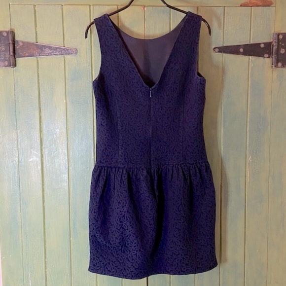 Club Monaco Sleeveless Drop-Waist Jacquard Mini Dress - Picture 2 of 12